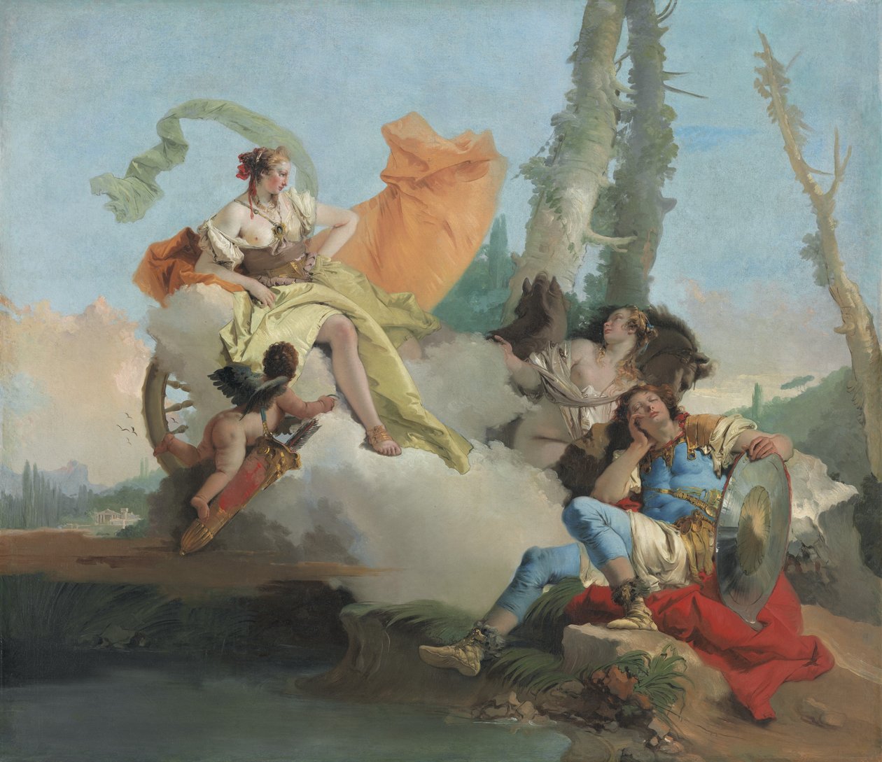 Armida se setkává se spícím Rinaldem, 1742-45 od Giovanni Battista Tiepolo