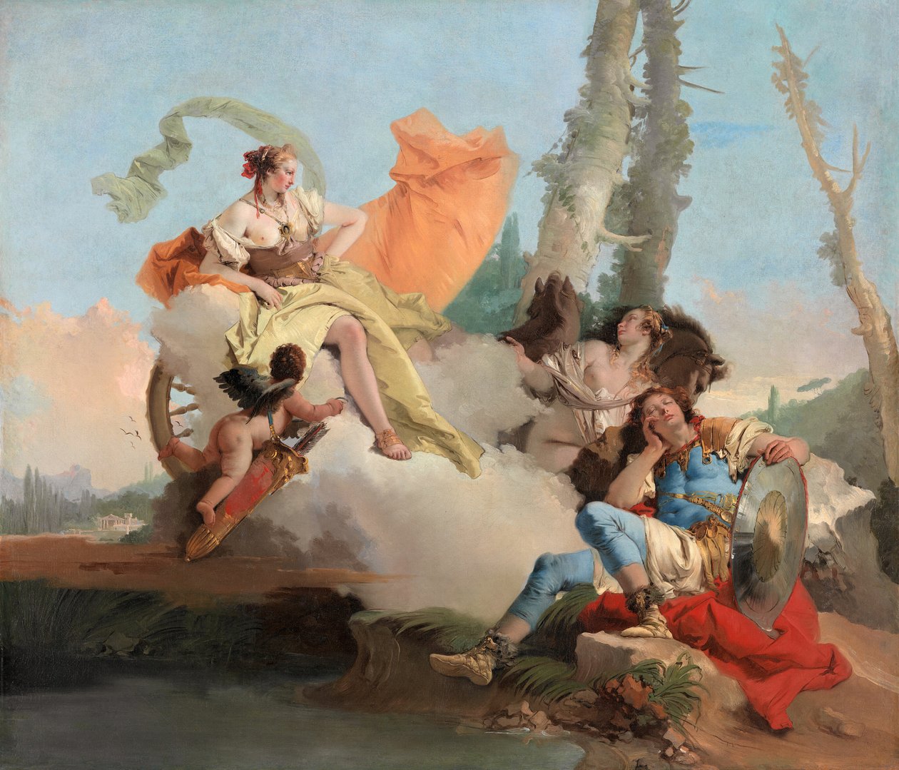 Armida se setkává se spícím Rinaldem, 174245. od Giovanni Battista Tiepolo