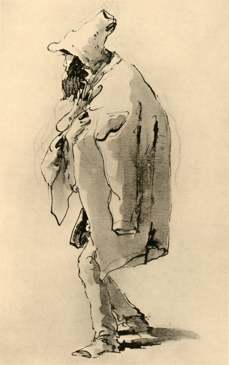 Vousatý muž, polovina 18. století, 1928 od Giovanni Battista Tiepolo