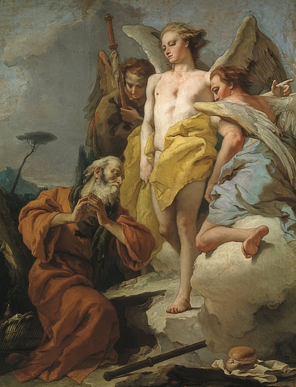 Návštěva tří andělů u Abrahama. Kolem roku 1770 od Giovanni Battista Tiepolo