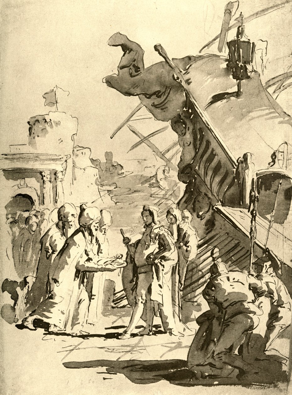 Kapitulace města, polovina 18. století, 1928 od Giovanni Battista Tiepolo