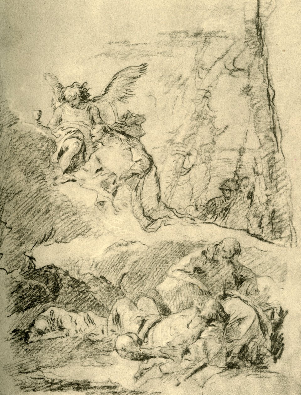 Kristus na Olivové hoře, polovina 18. století, 1928 od Giovanni Battista Tiepolo