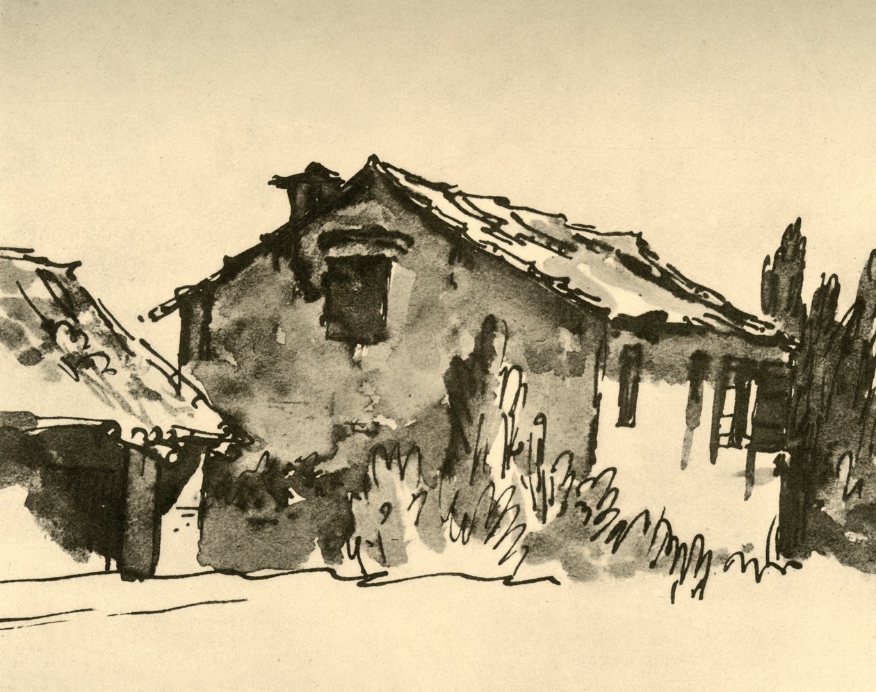 Venkovský dům, polovina 18. století, 1928 od Giovanni Battista Tiepolo
