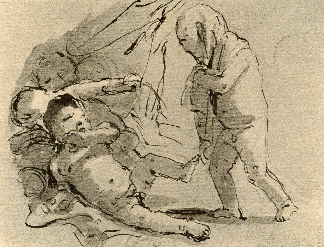 Amor děsí ostatní děti, c1757, 1928 od Giovanni Battista Tiepolo