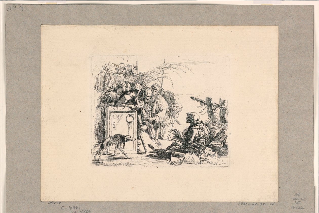 Death Giving Audience, z Vari Capricci od Giovanni Battista Tiepolo