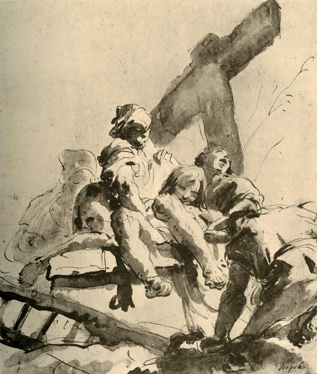 Sestup z kříže, polovina 18. století, 1928 od Giovanni Battista Tiepolo