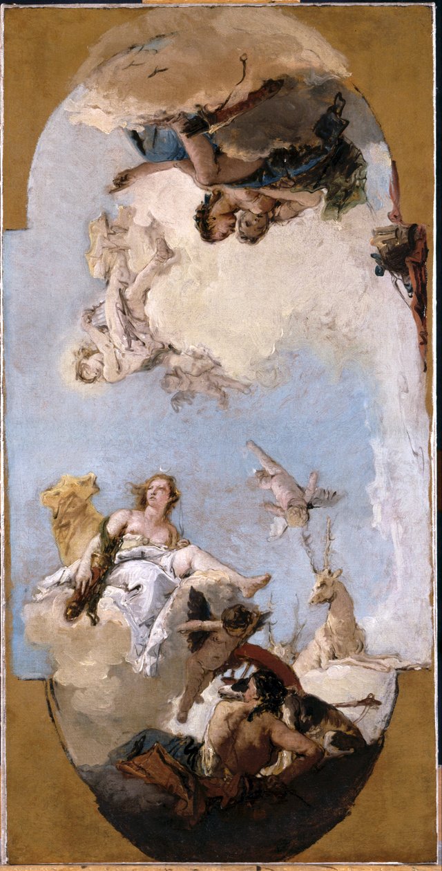 Diana, Apollo und Nymphen od Giovanni Battista Tiepolo