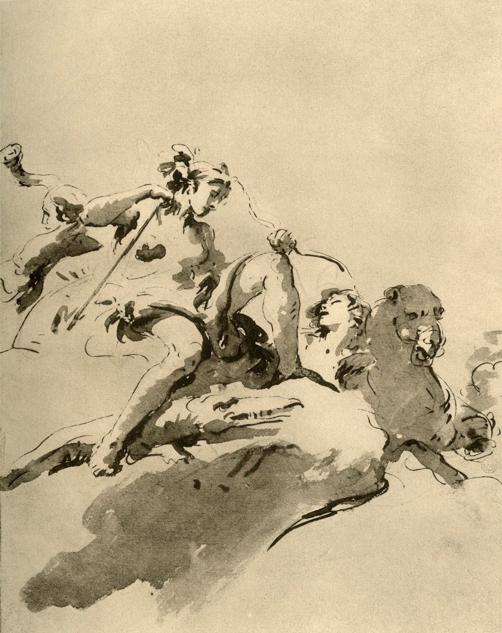 Diana, polovina 18. století, 1928 od Giovanni Battista Tiepolo