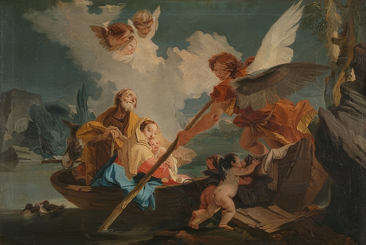 Útěk do Egypta. 1750-1810 od Giovanni Battista Tiepolo