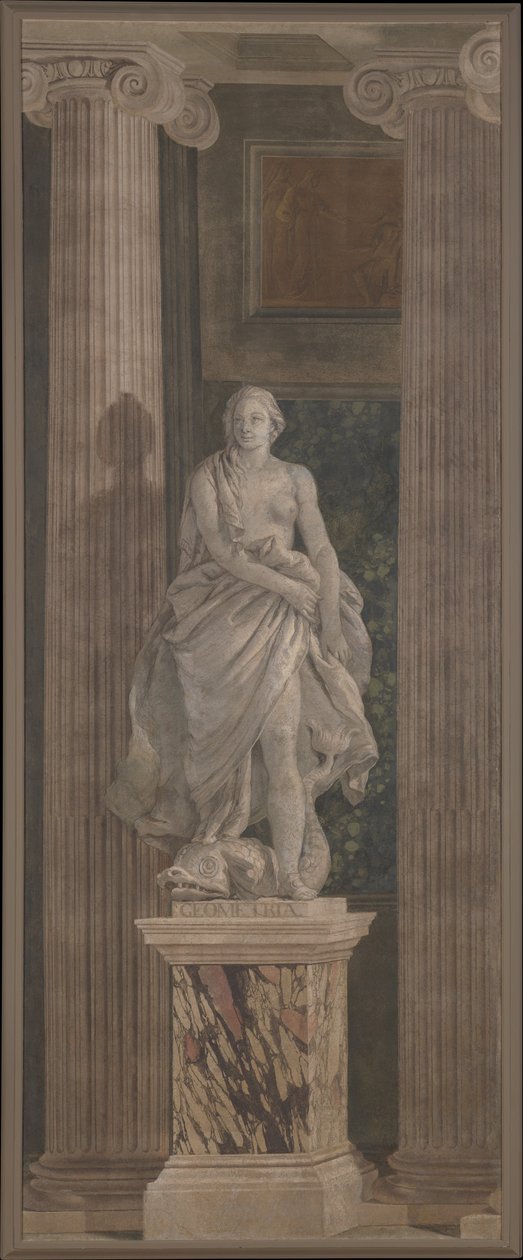 Geometrie, 1760 (freska přenesená na plátno) od Giovanni Battista Tiepolo