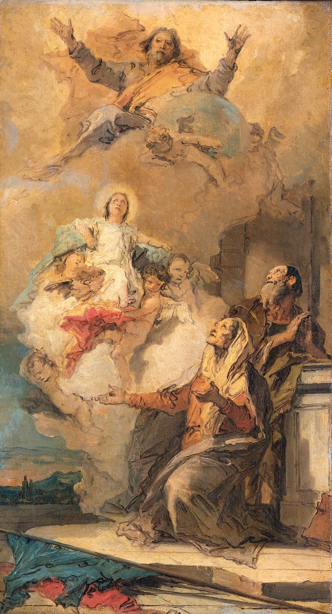Bůh Otec posílá Pannu Marii jejím rodičům Joachimovi a Anně Alternativní název/názvy:  

Anny od Giovanni Battista Tiepolo