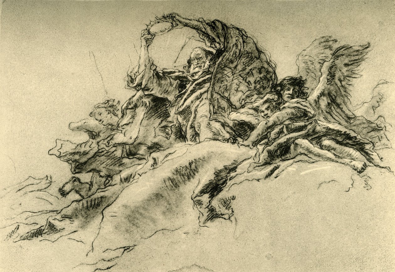 Bůh Otec a andělé, c1754, 1928 od Giovanni Battista Tiepolo