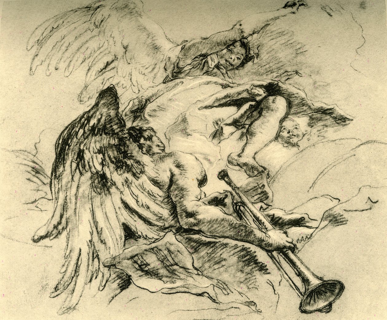 Skupina andělů, c1754, 1928 od Giovanni Battista Tiepolo