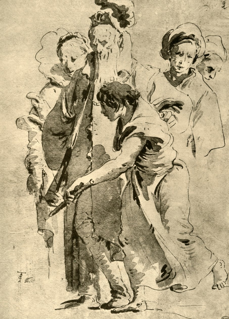 Skupina figurek, polovina 18. století, 1928 od Giovanni Battista Tiepolo