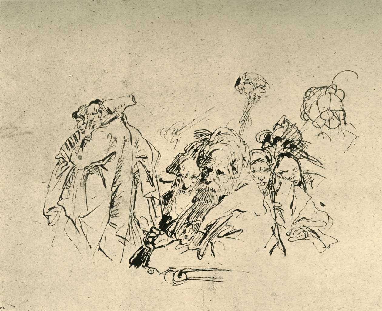 Skupina orientálů, polovina 18. století, 1928 od Giovanni Battista Tiepolo