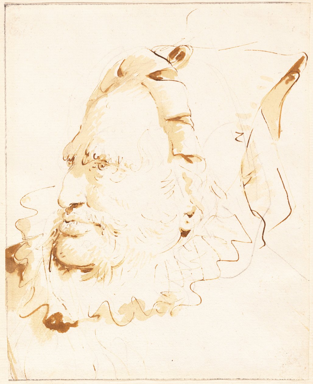 Hlava kouzelníka od Giovanni Battista Tiepolo