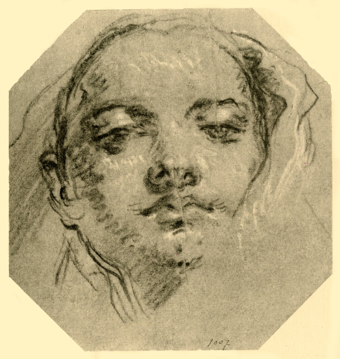 Hlava ženy, c1739-c1744, 1928 od Giovanni Battista Tiepolo