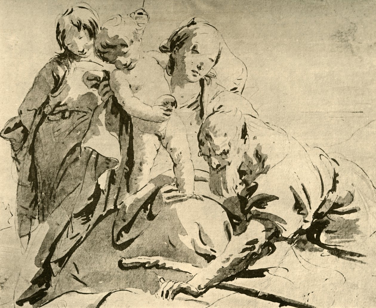 Svatá rodina, polovina 18. století, 1928 od Giovanni Battista Tiepolo