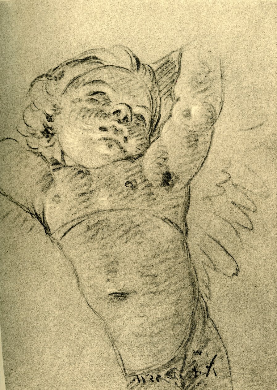 Vznášející se Cupid, polovina 18. století, 1928 od Giovanni Battista Tiepolo