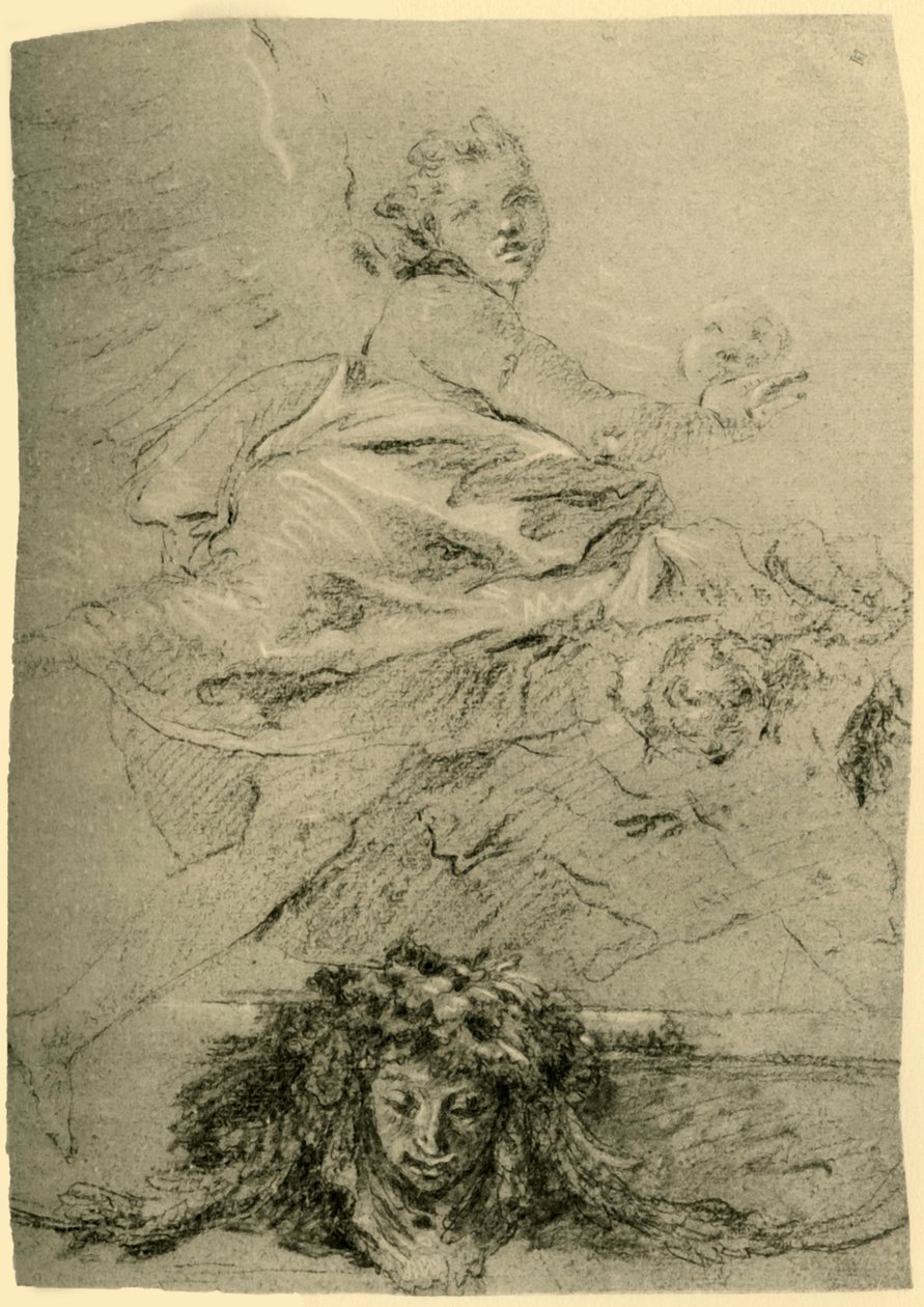 Hovering Genius, polovina 18. století, 1928 od Giovanni Battista Tiepolo