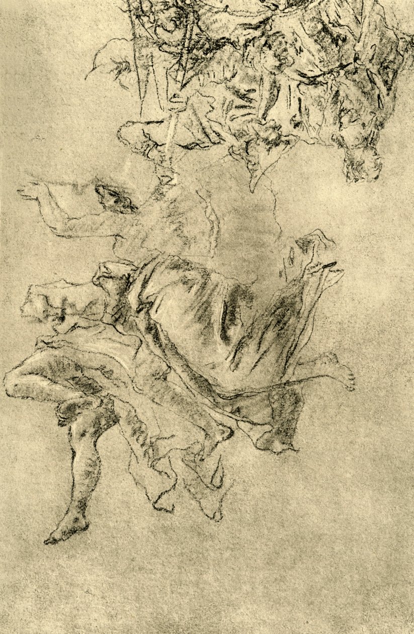 Vznášející se géniové, 1752-1753, 1928 od Giovanni Battista Tiepolo