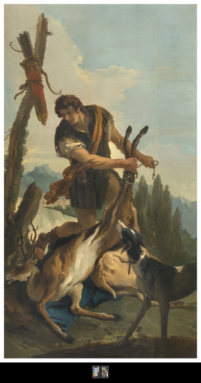 Lovec s jelenem, 1718 od Giovanni Battista Tiepolo