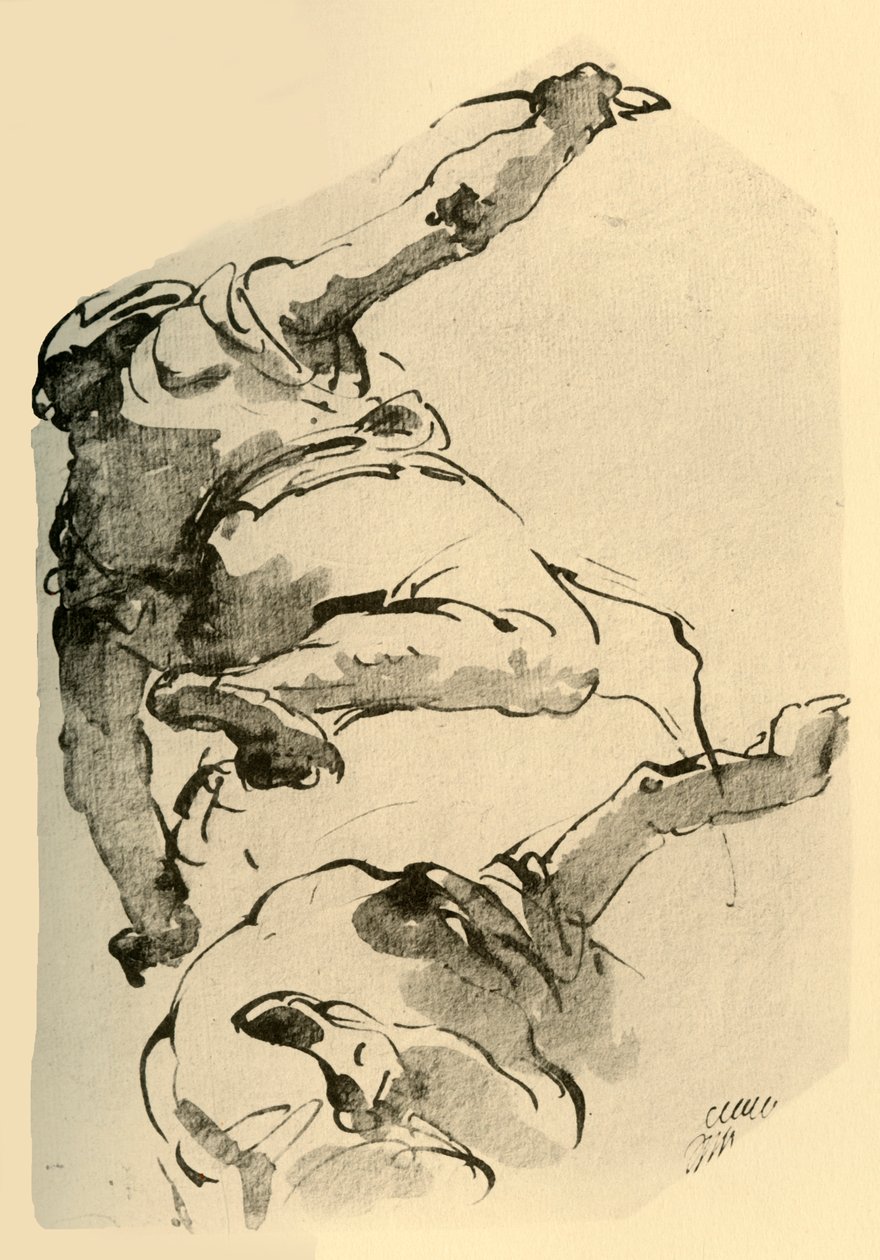 Klečící postava, pohled zezadu, 1743-1744, 1928 od Giovanni Battista Tiepolo