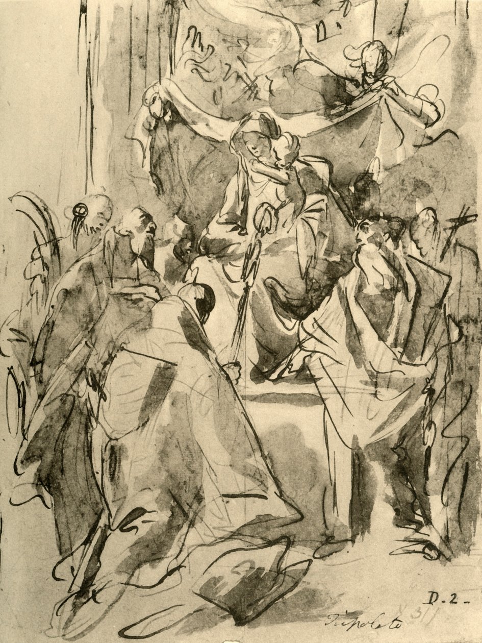 Madonna na trůn se svatými, polovina 18. století, 1928 od Giovanni Battista Tiepolo