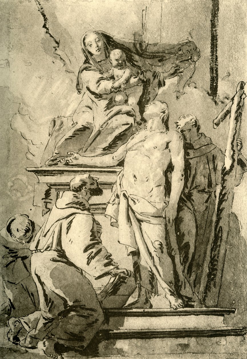 Madonna na trůn se svatými, polovina 18. století, 1928 od Giovanni Battista Tiepolo