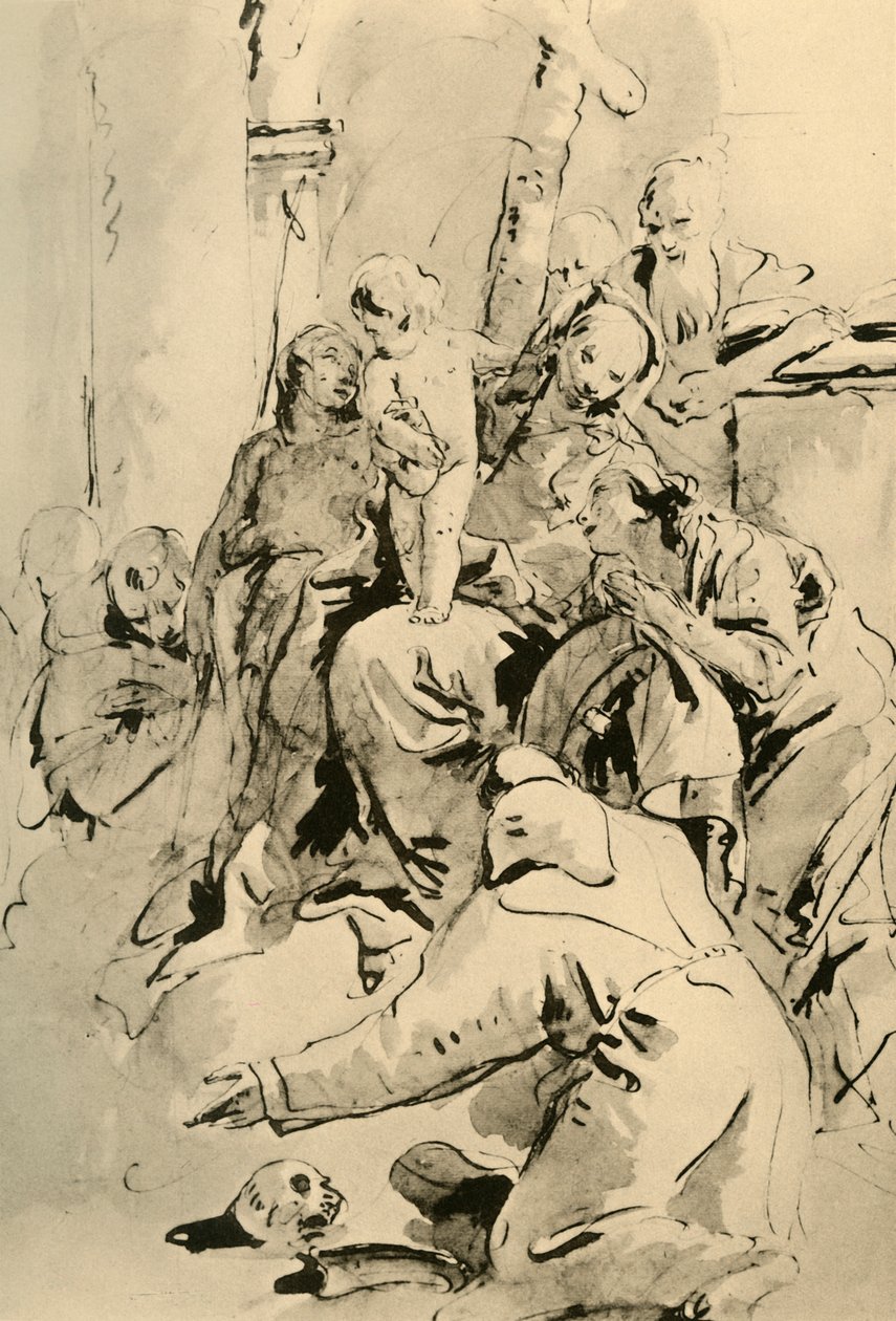 Madona se svatými, polovina 18. století, 1928 od Giovanni Battista Tiepolo