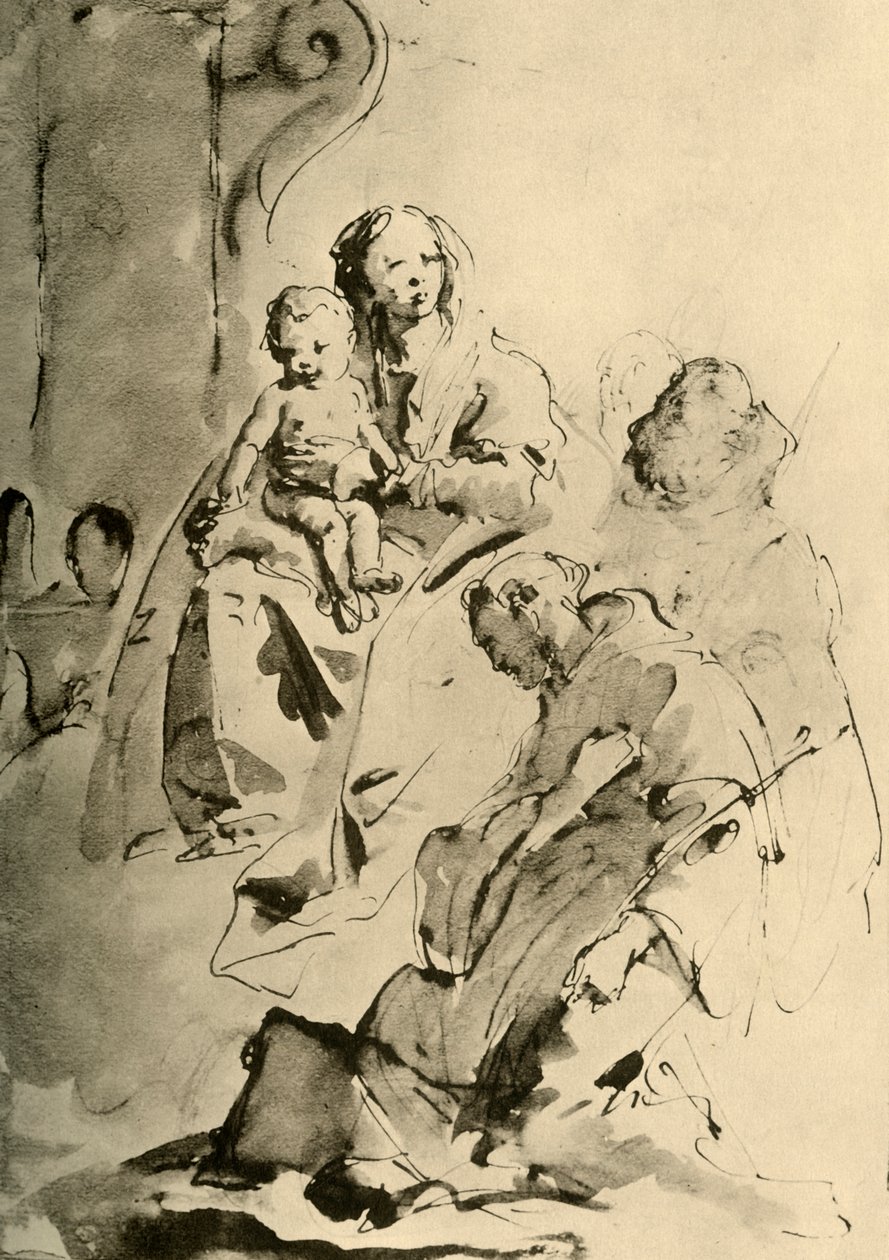 Madona se dvěma svatými, polovina 18. století, 1928 od Giovanni Battista Tiepolo