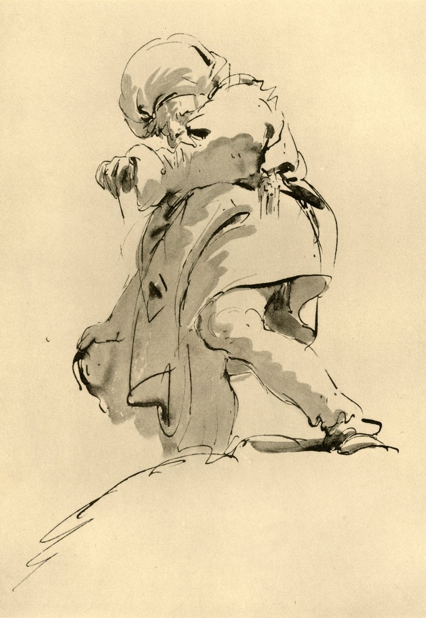 Muž s turbanem, polovina 18. století, 1928 od Giovanni Battista Tiepolo