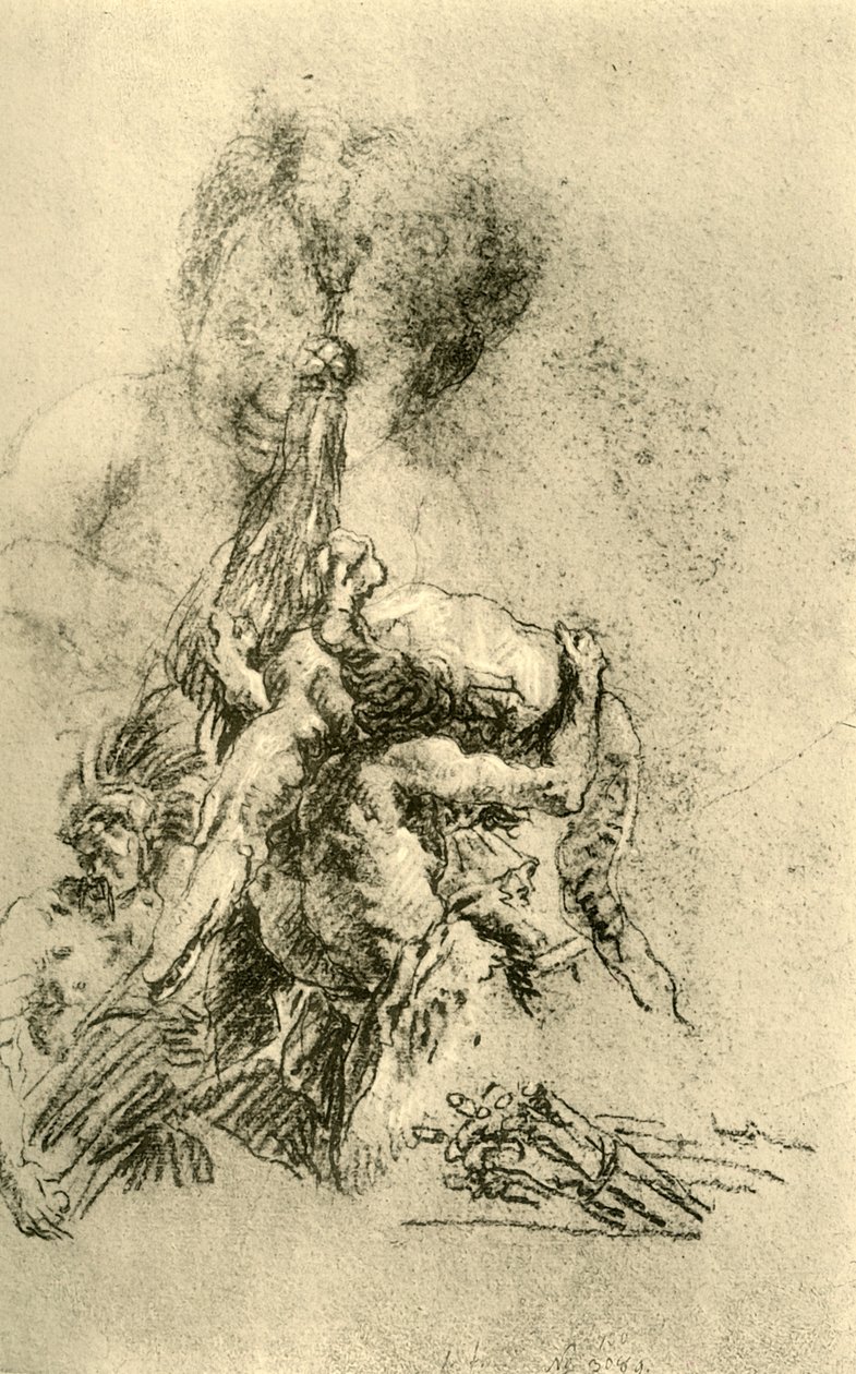Muž s krokodýlem na zádech, 1752-1753, 1928 od Giovanni Battista Tiepolo