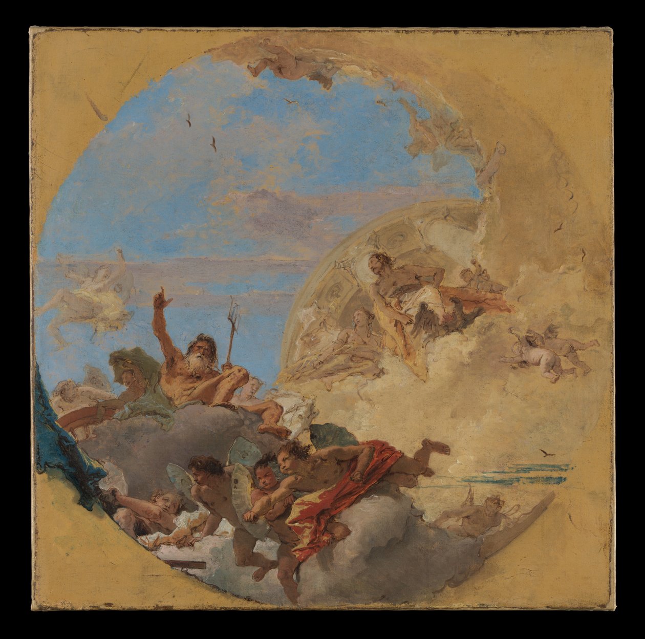 Neptun a větry od Giovanni Battista Tiepolo