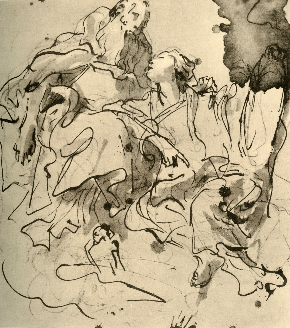 Starý muž a mladá žena, 1761, 1928 od Giovanni Battista Tiepolo