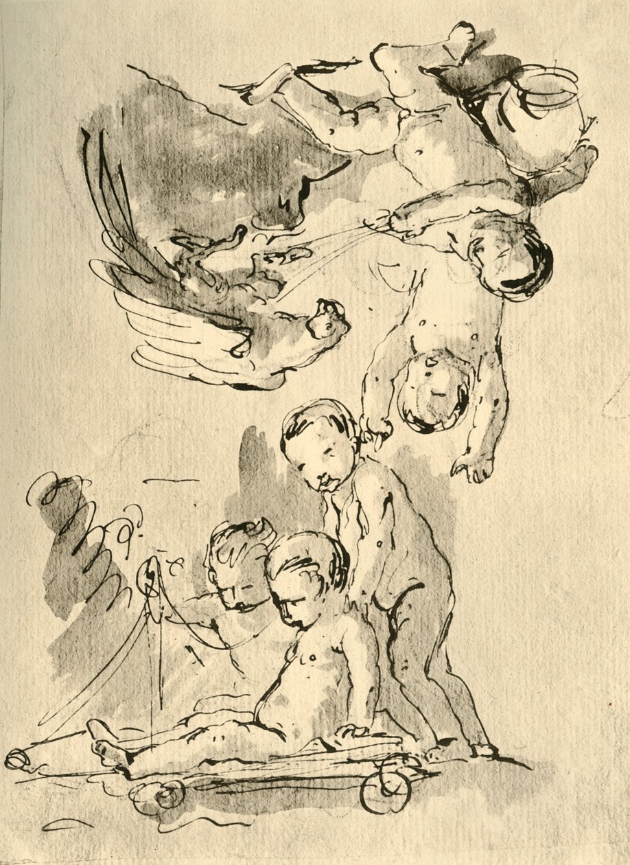Hraní Cupidů, c1757, 1928 od Giovanni Battista Tiepolo