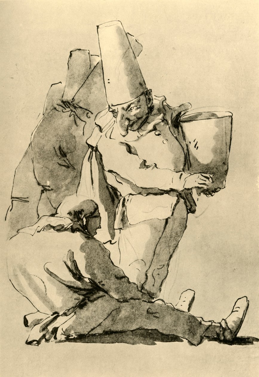 Pulcinelli, polovina 18. století, 1928 od Giovanni Battista Tiepolo