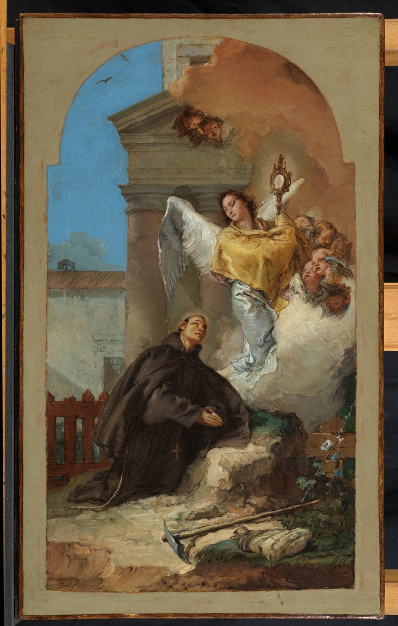 Vize Eucharistie svatého Paschala Baylona, 1767 od Giovanni Battista Tiepolo