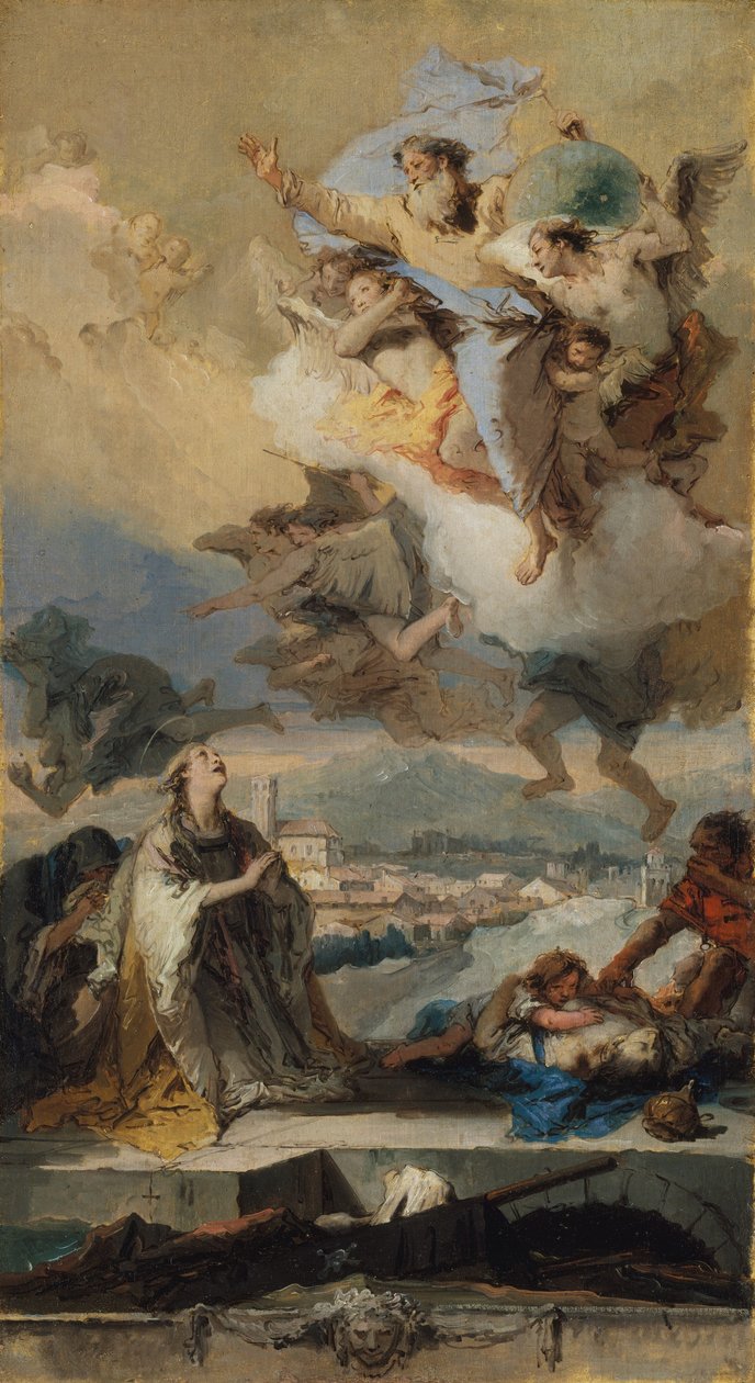 Svatá Thecla se modlí za morem, 1758-59 od Giovanni Battista Tiepolo