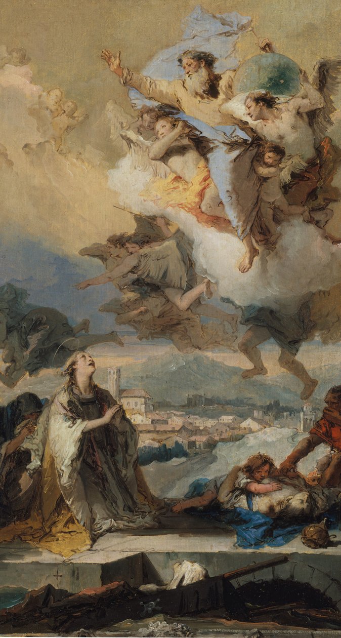 Svatá Thecla se modlí za morem, 1758-59. od Giovanni Battista Tiepolo