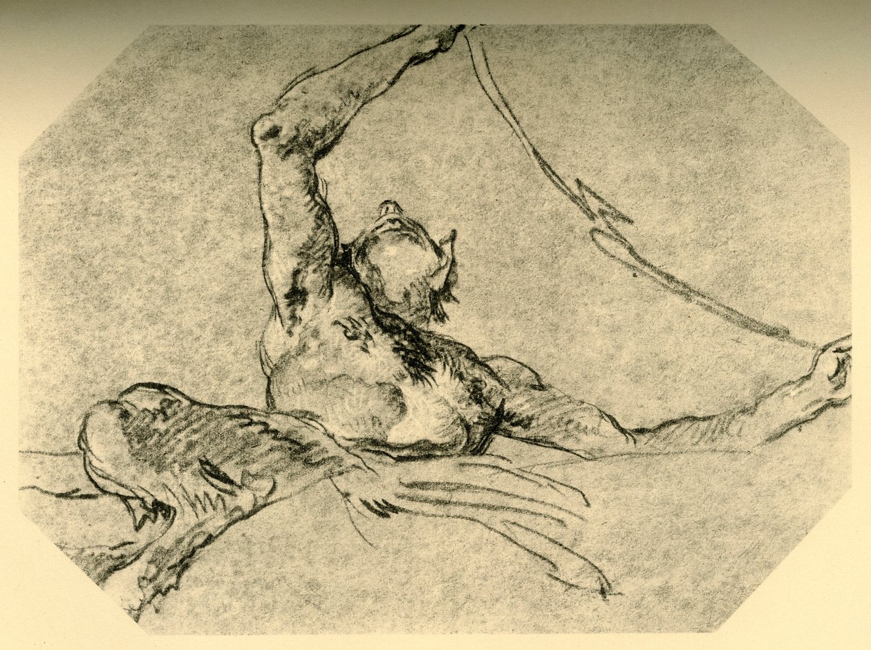 Satyr držící girlandu, c1761, 1928 od Giovanni Battista Tiepolo