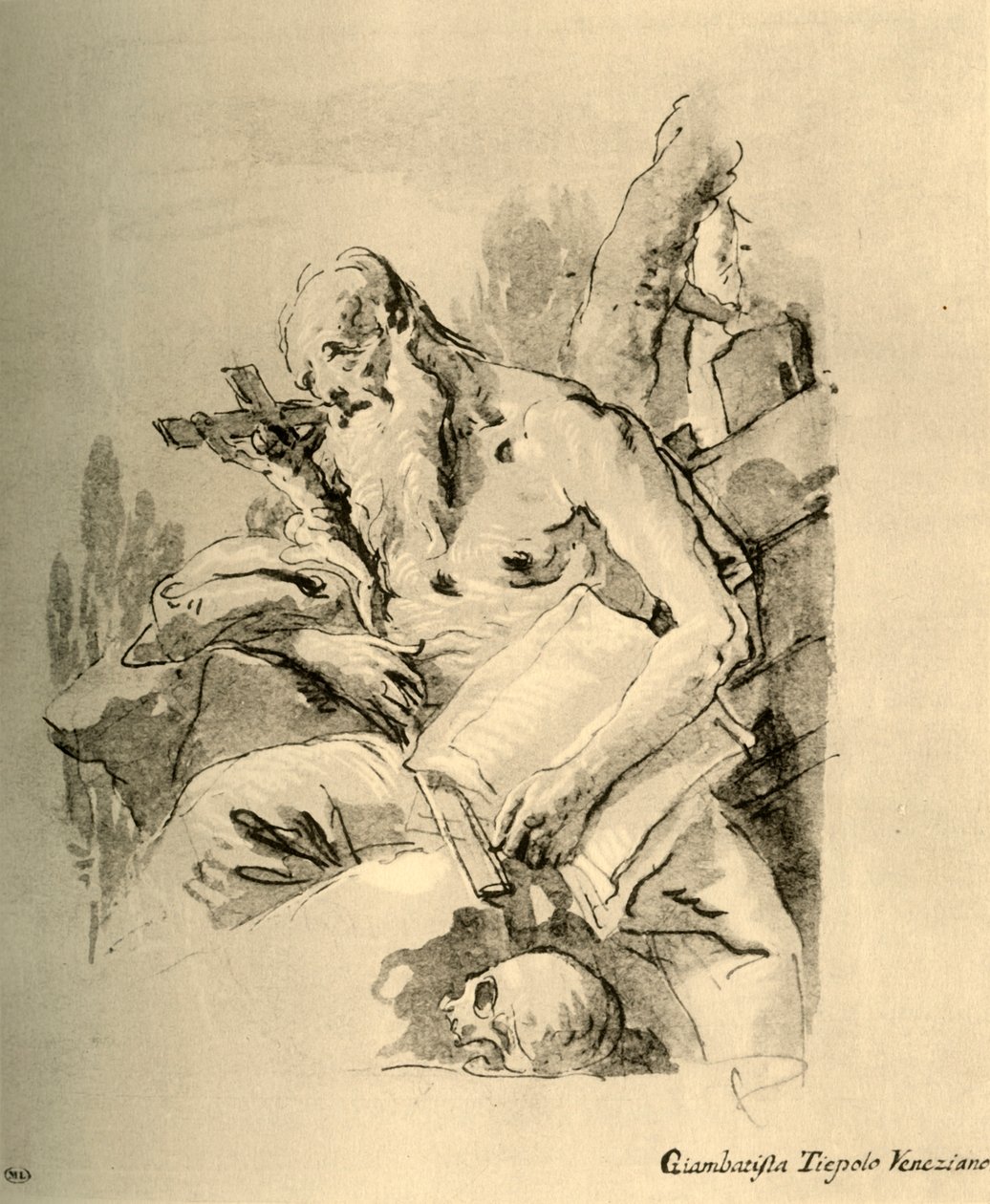 Svatý Jeroným, polovina 18. století, 1928 od Giovanni Battista Tiepolo