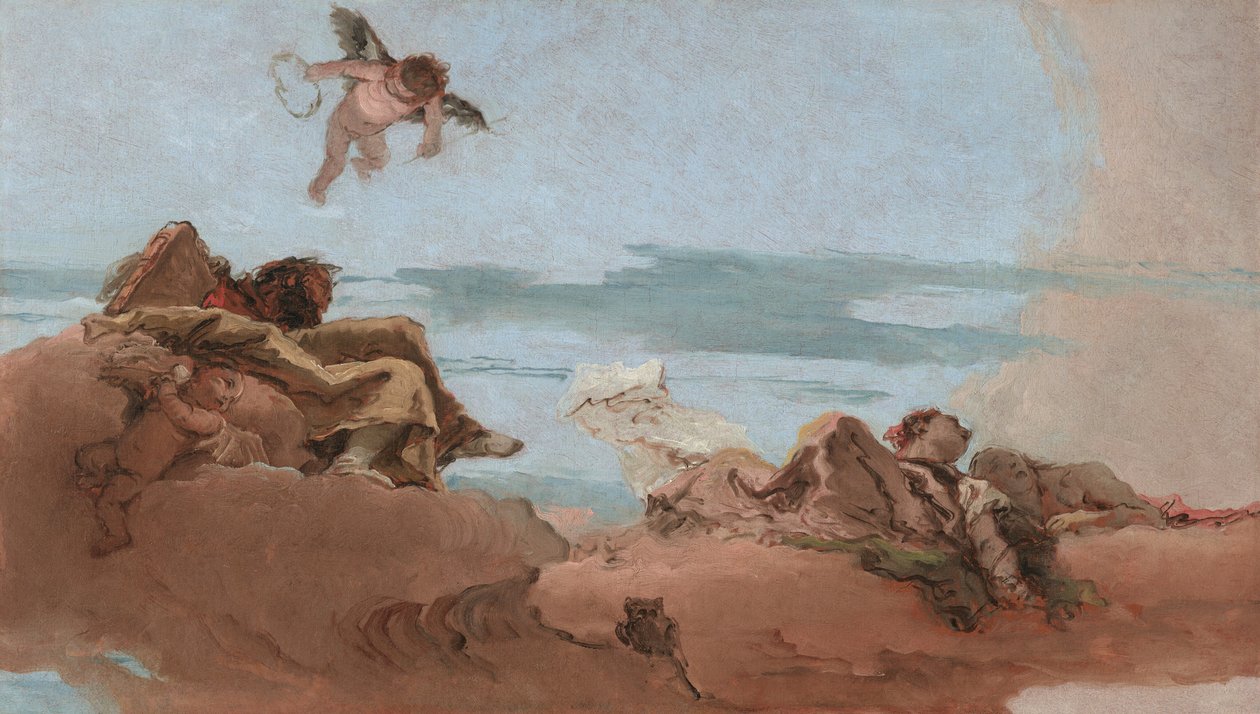 Studie pro strop s personifikací Rady od Giovanni Battista Tiepolo