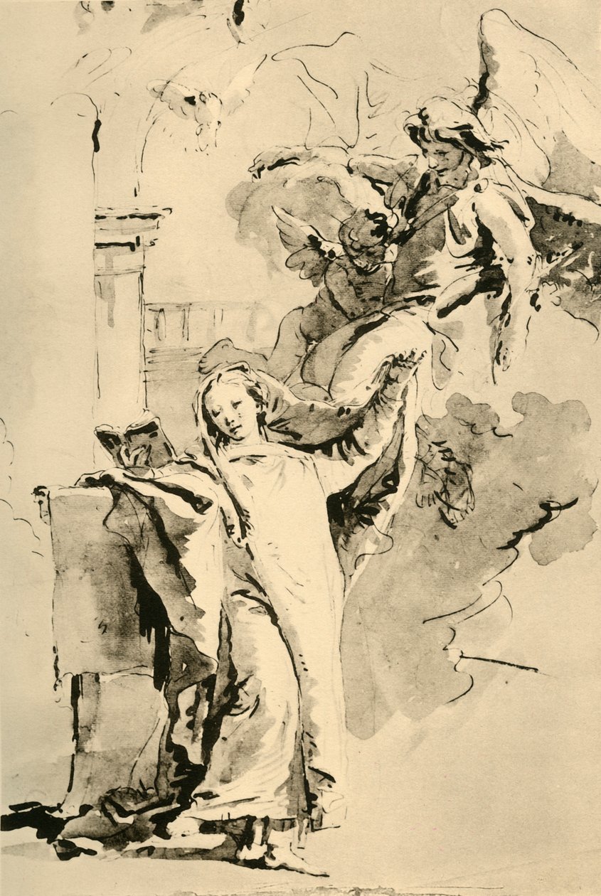 Zvěstování, polovina 18. století, 1928 od Giovanni Battista Tiepolo