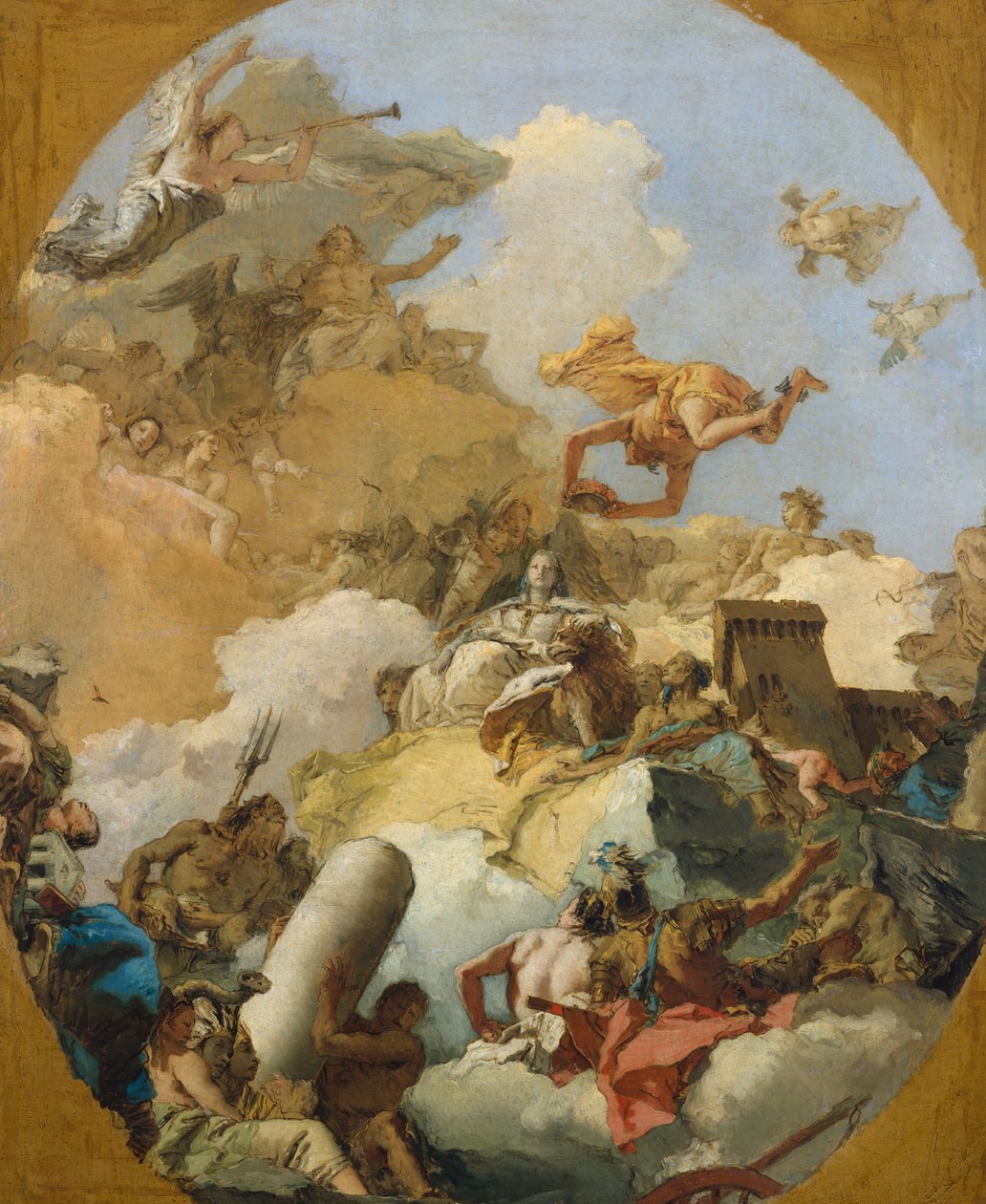 Apoteóza španělské monarchie, 60. léta 18. století. od Giovanni Battista Tiepolo