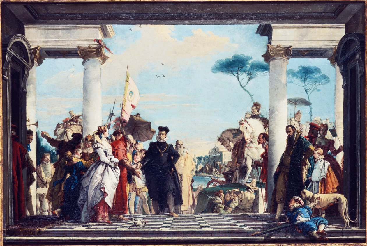 Příjezd Jindřicha III do Villa Contarini, před rokem 1750 od Giovanni Battista Tiepolo