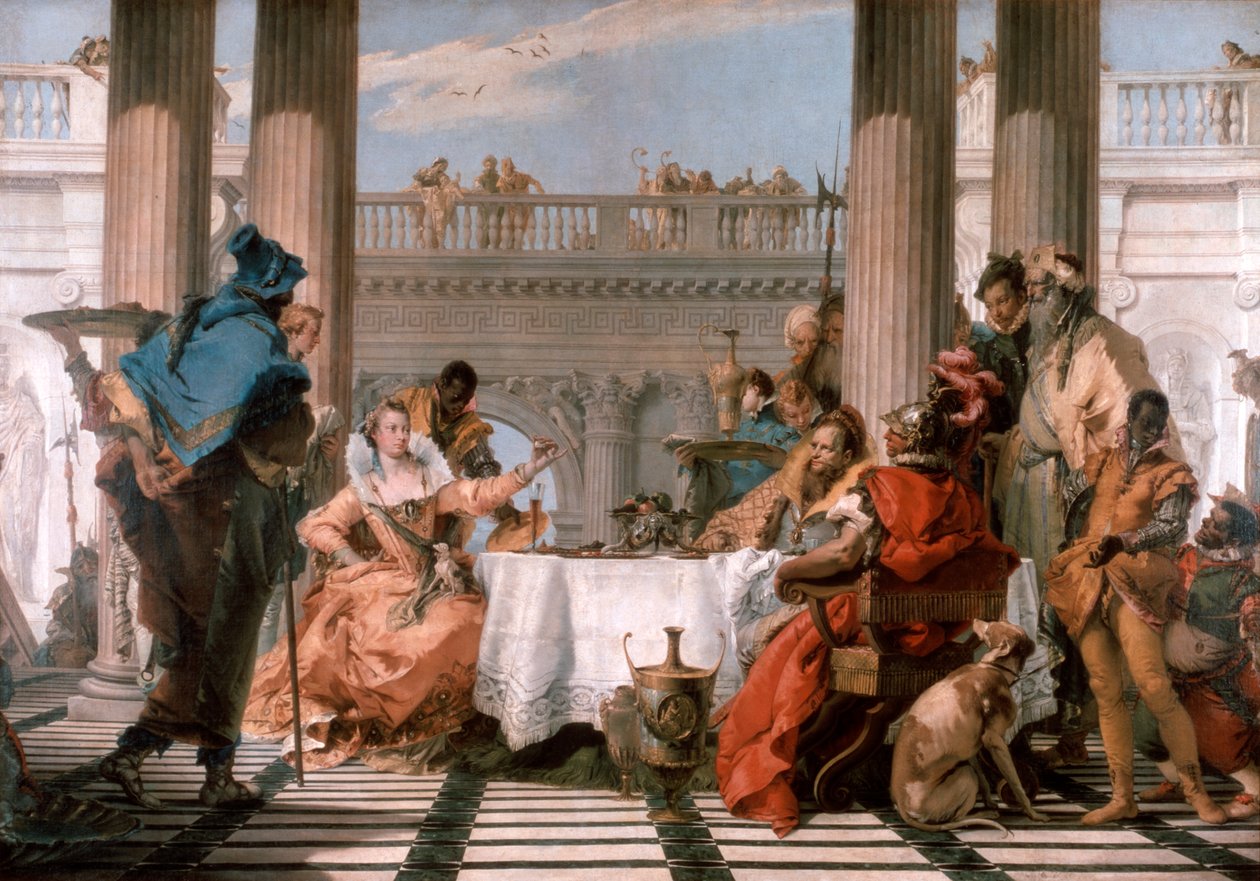Kleopatřina hostina, 1743-1744 od Giovanni Battista Tiepolo