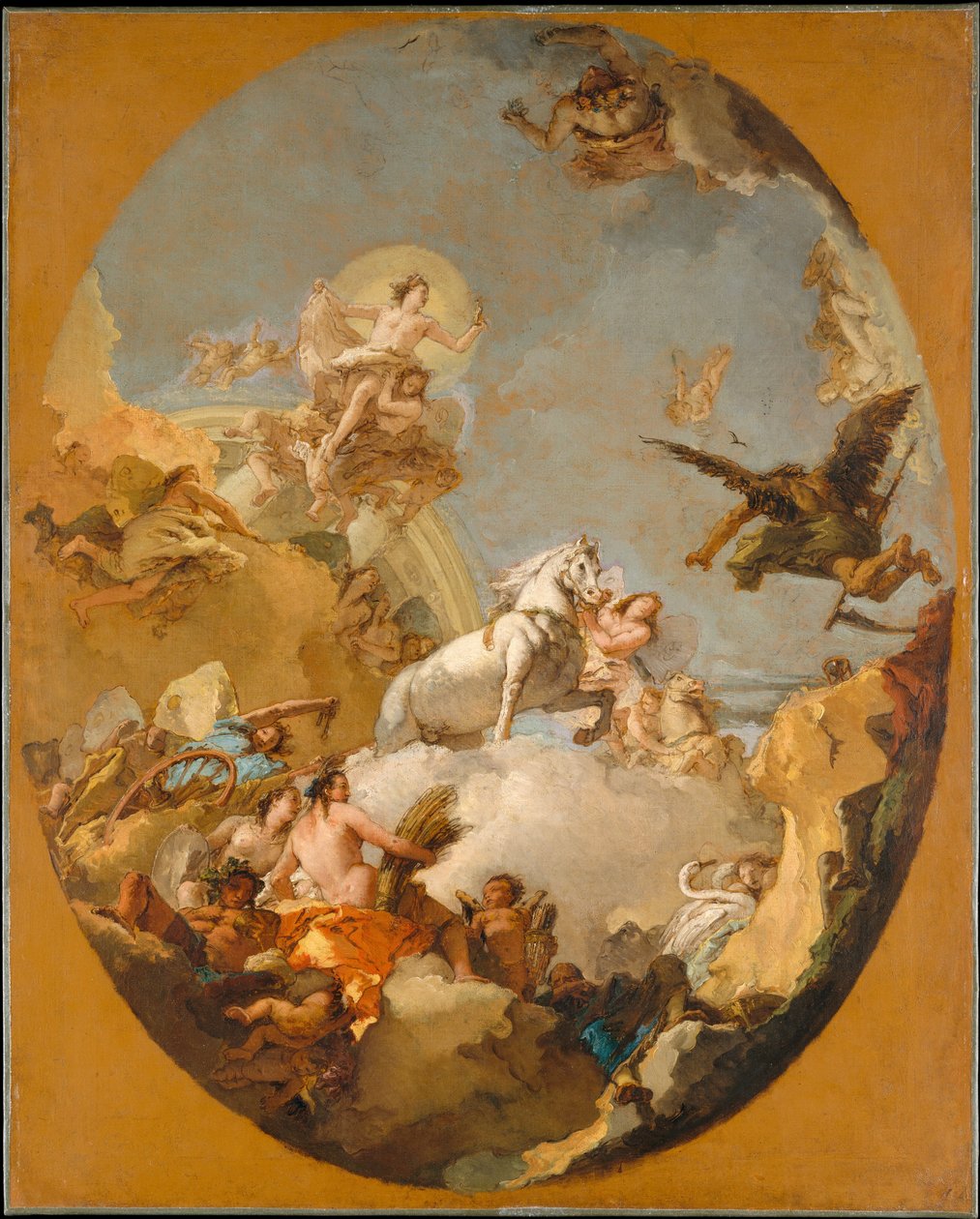 Der Wagen der Aurora od Giovanni Battista Tiepolo