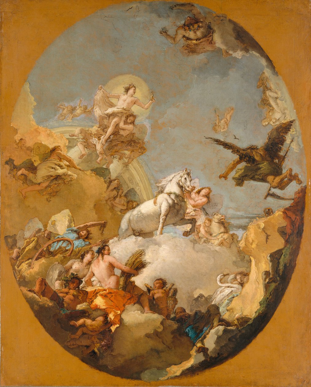 Vůz Aurory, 60. léta 18. století. od Giovanni Battista Tiepolo