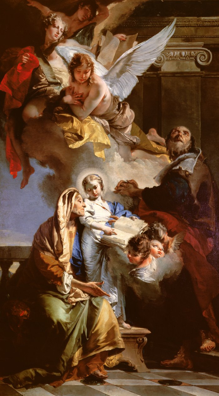 The Education of the Virgin, 1732 (panel) od Giovanni Battista Tiepolo